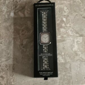 BCBGMaxAzria Silver Metal Watch Band for Apple Watch 38-40mm